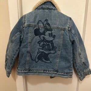 Baby Gap x Disney Minnie Mouse Sherpa-Lined Denim Jacket - Size 4